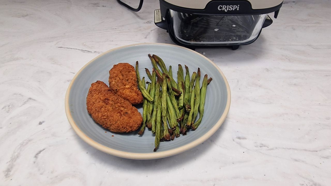 Ninja Crispi air fryer being tested in the Tom's Guide test kitchen