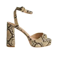 70&#39;s Snake Platform Heels, was £79 now £47 | Karen Millen