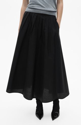 Pleated Cotton Skirt