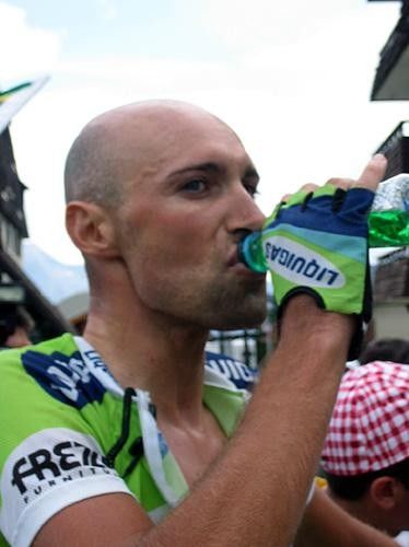Stefano Garzelli (Liquigas) post-stage
