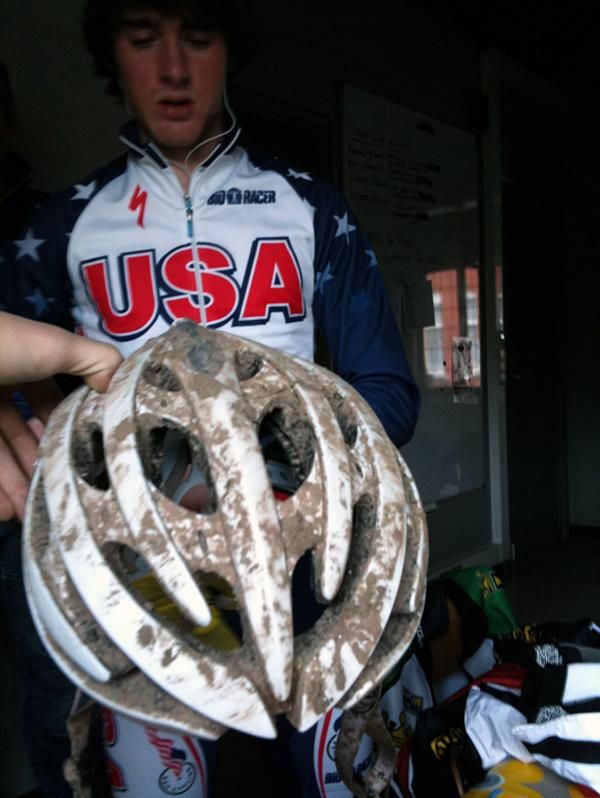 The helmet of Zach McDonald, aka "Greatness".