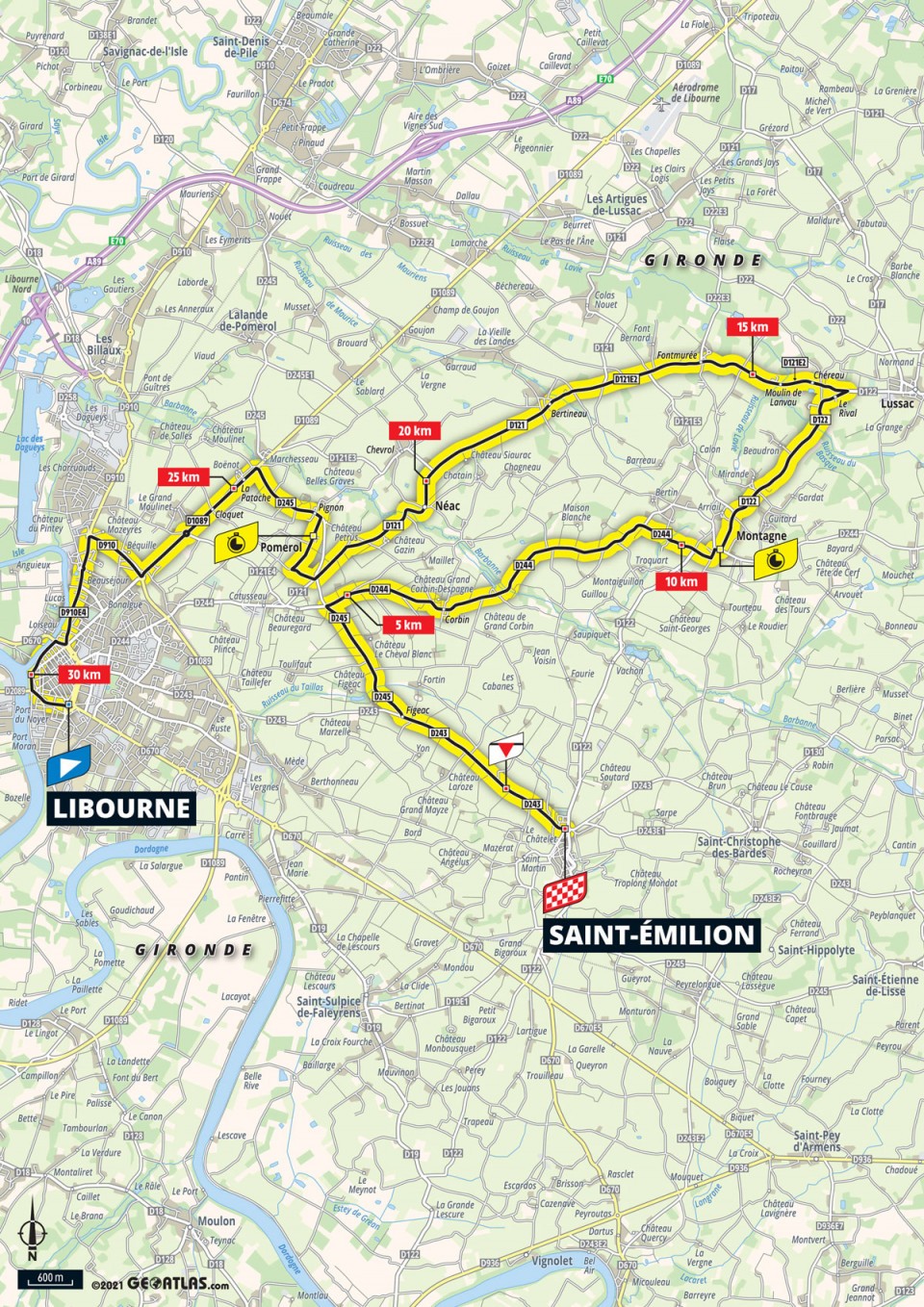 Tour de France 2021 stage 20 profile map