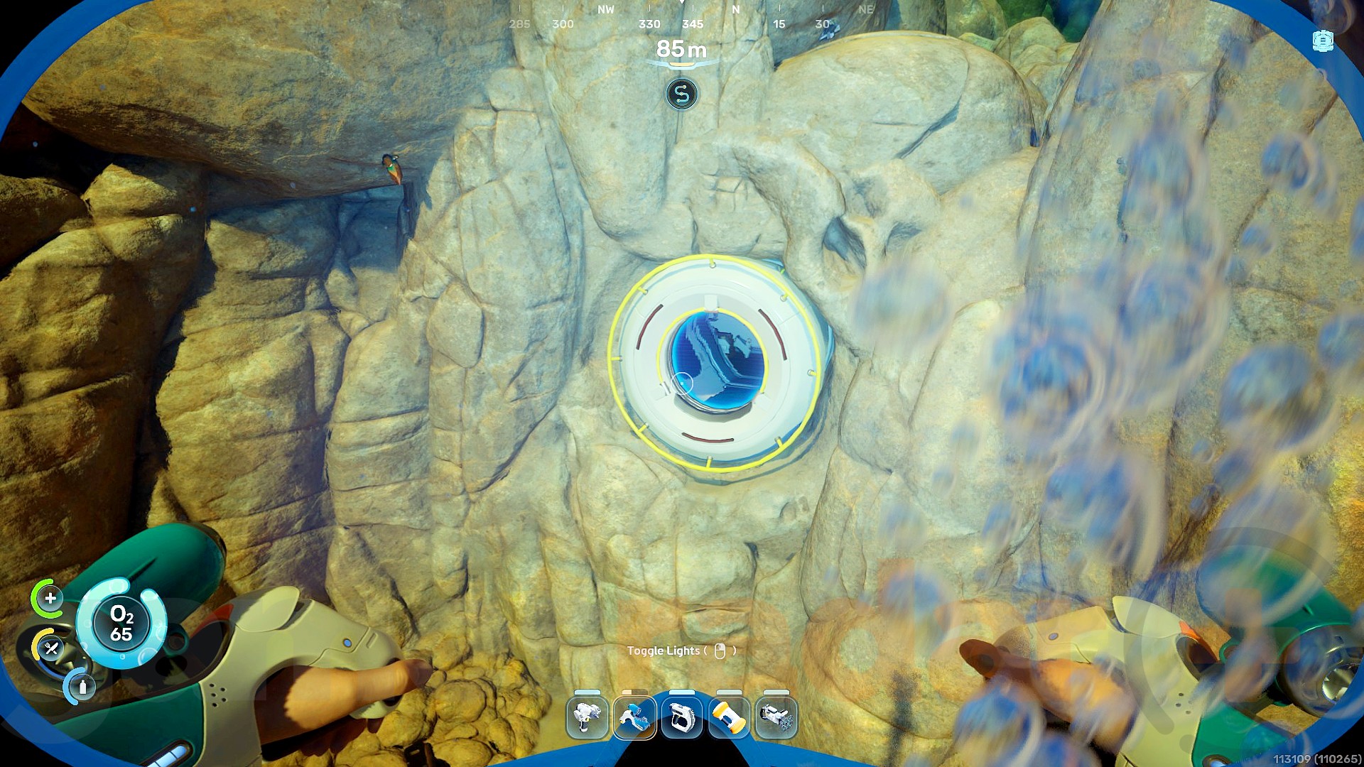 The location of the Rebreather in Subnautica 2
