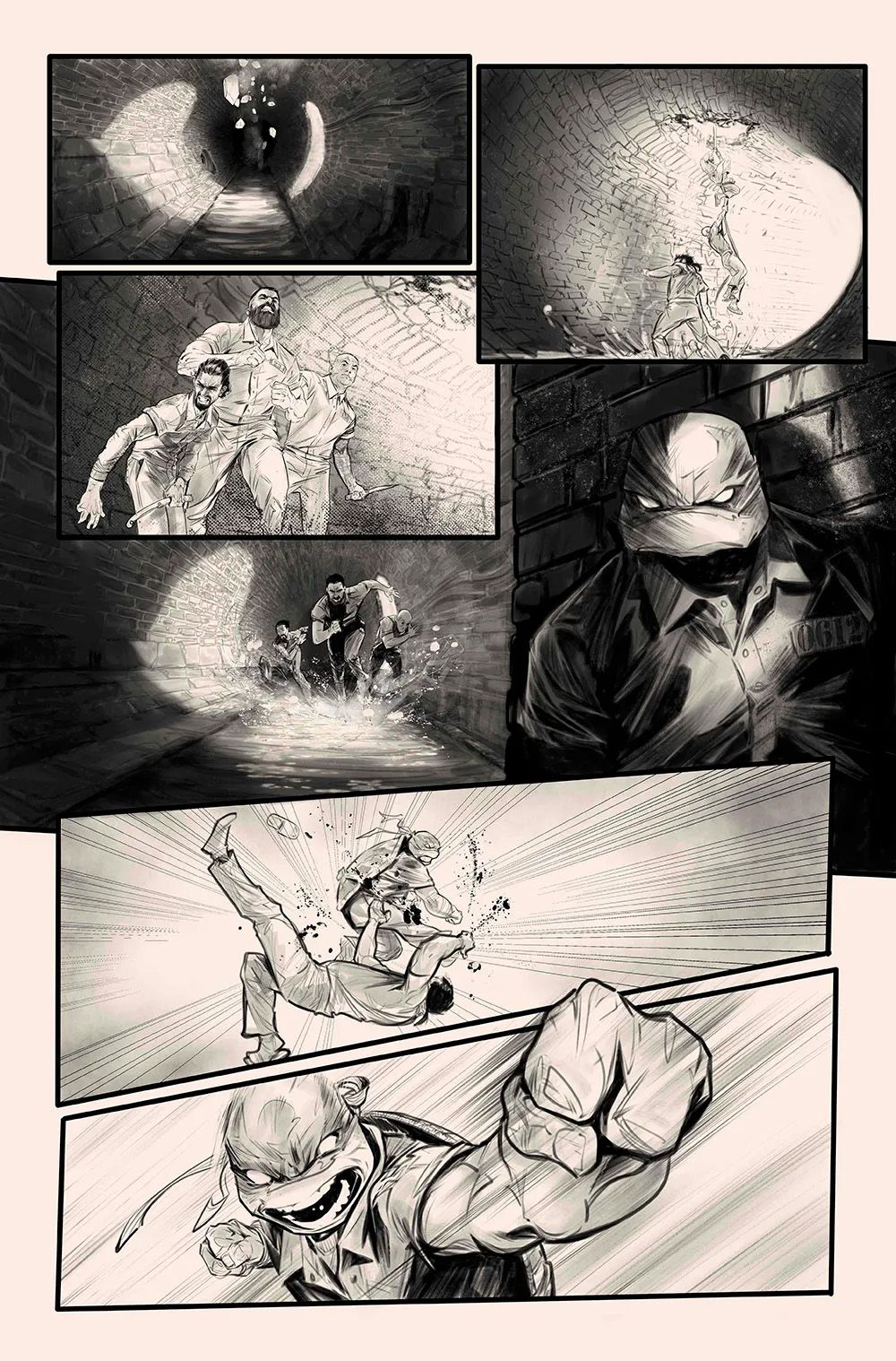Art from Teenage Mutant Ninja Turtles #1 2024.