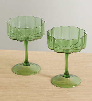 green glass coupes