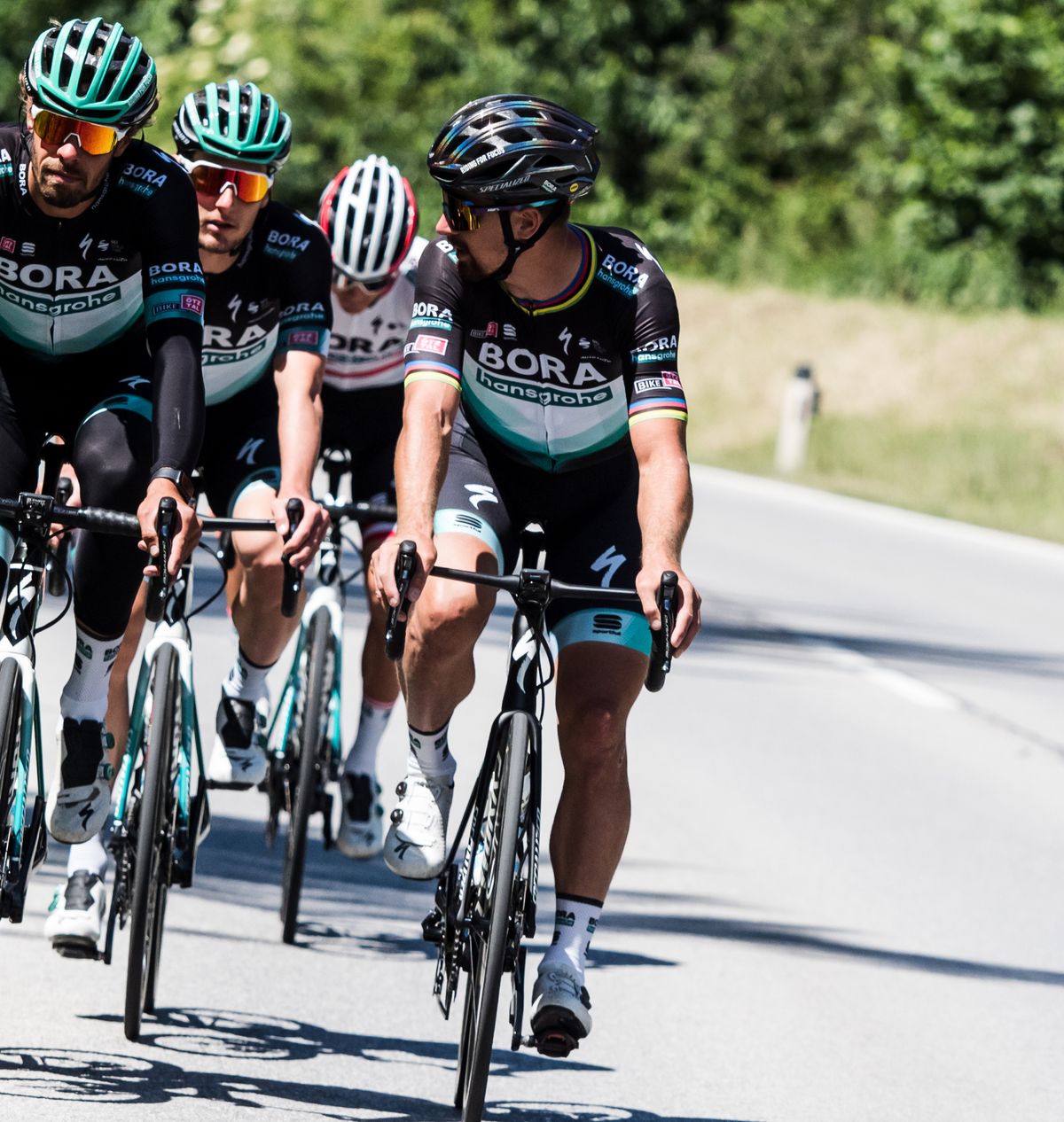 Peter Sagan at the Bora-Hansgrohe training camp in Austria.
