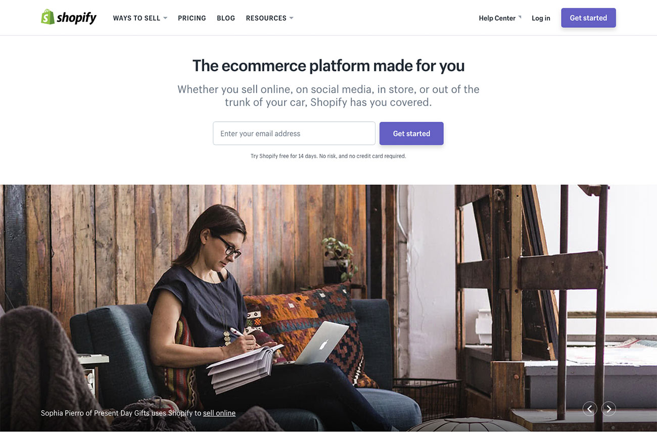 The best website builders: Shopify