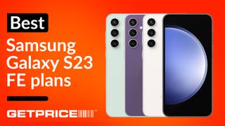 Samsung Galaxy S23 FE in all colours with Getprice branding
