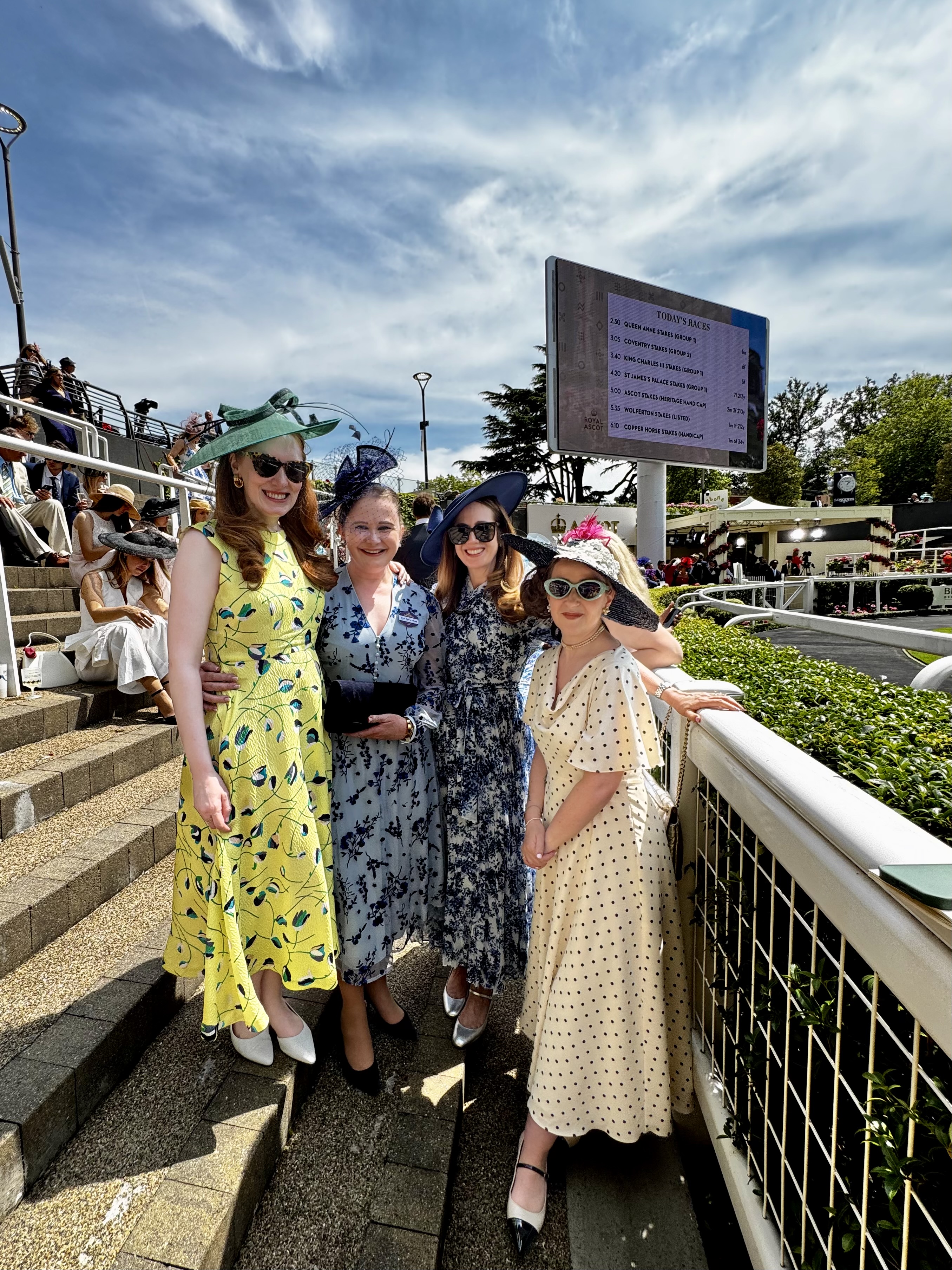 Kristin Contino and friends at Royal Ascot