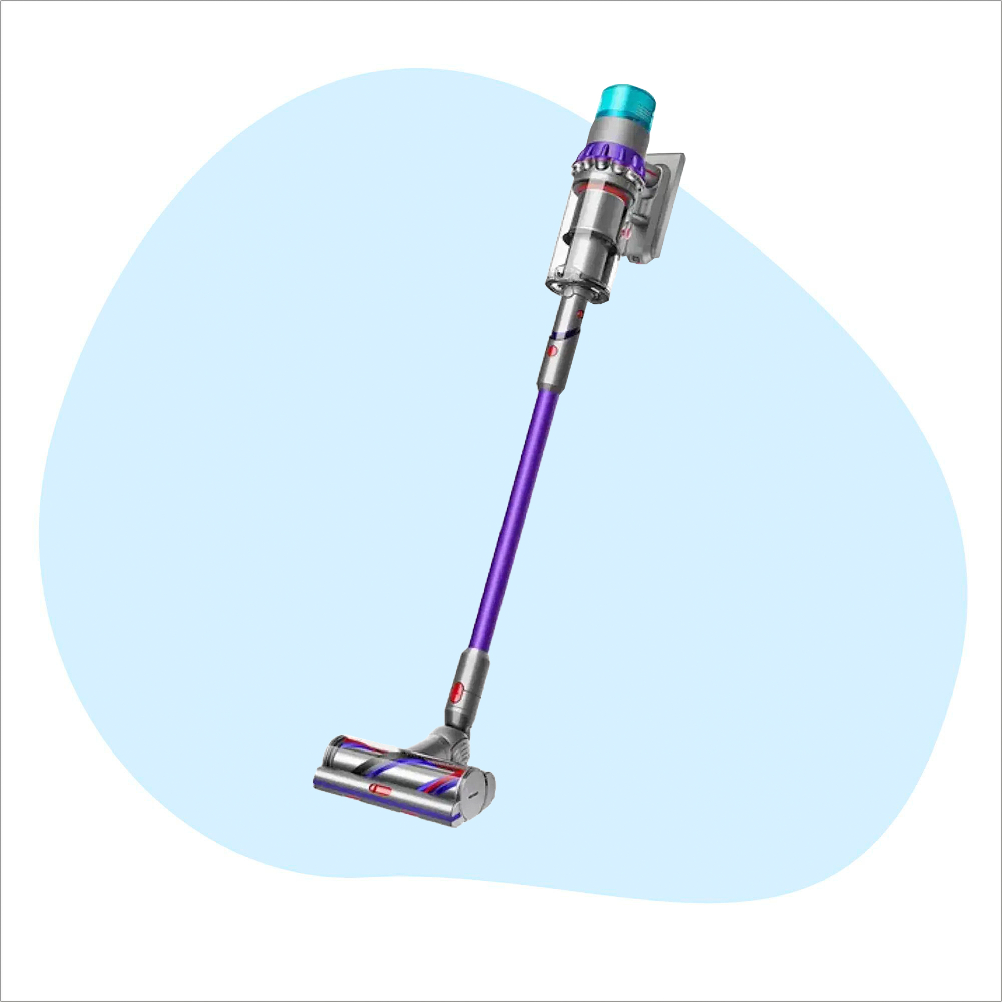 Dyson Gen5detect on a blue blob and a white background