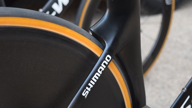 The Shiv's seat tube hugs the shape of the rear wheel to reduce wind turbulance