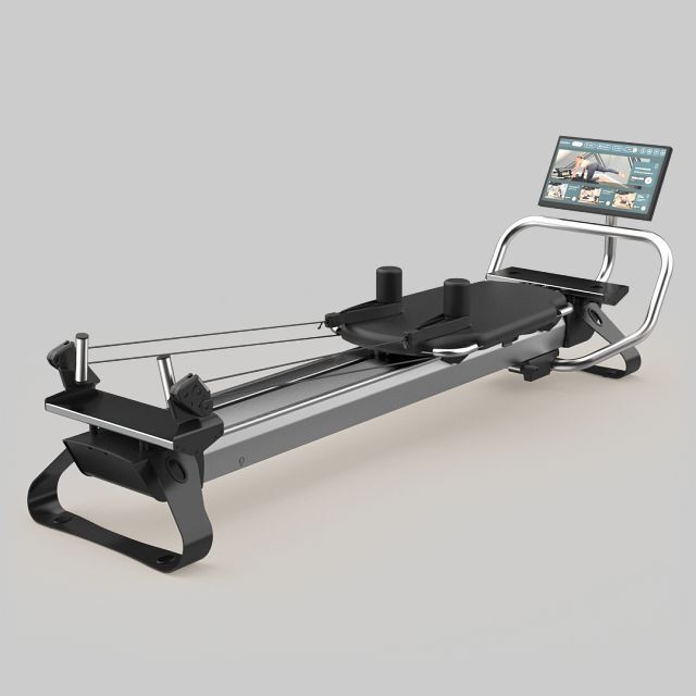 The NordicTrack Pilates Ultra Reformer has a 24&quot; touchscreen