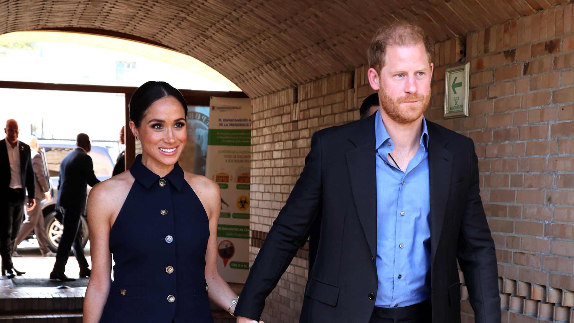 Prince Harry and Meghan Markle on tour in Columbia