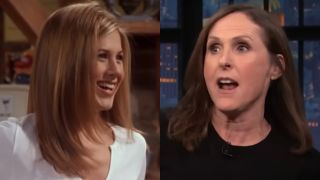 Jennifer Aniston on Friends and Molly Shannon on Late Night with Seth Meyers.