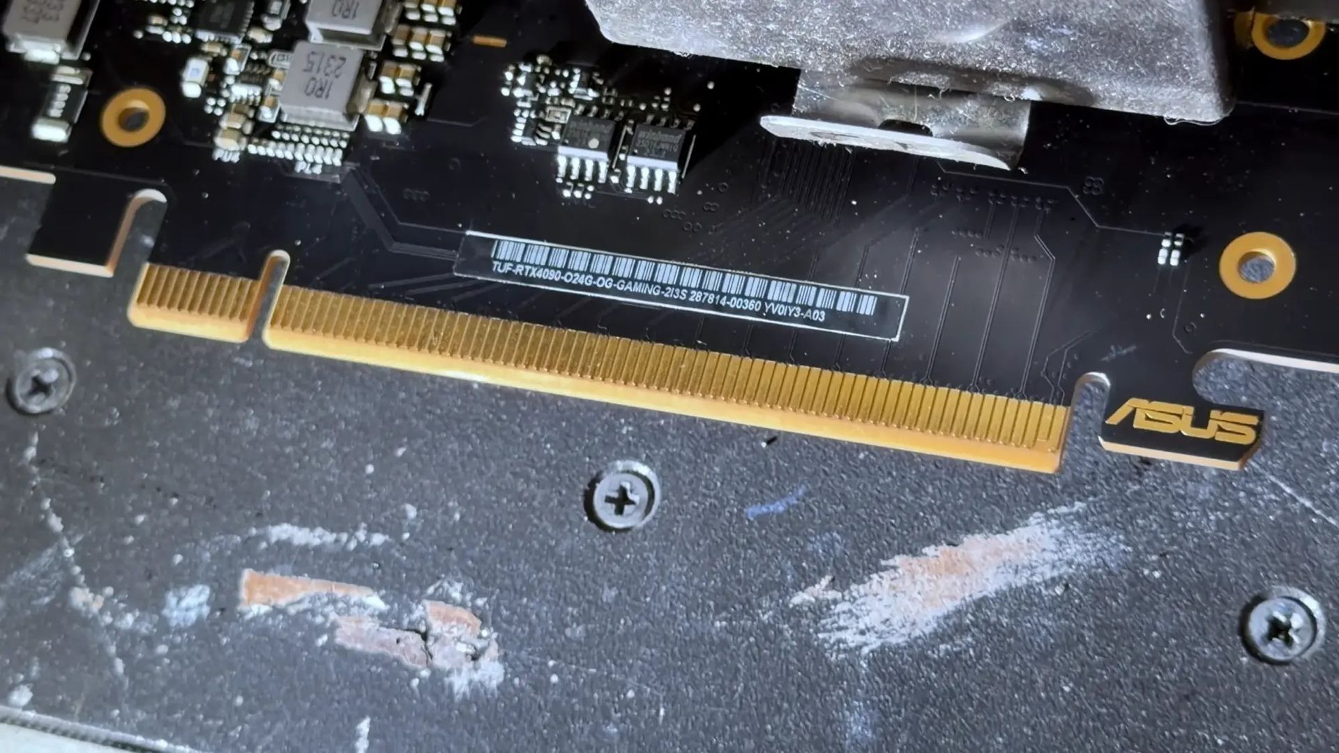 An alleged fake RTX 4090 PCB made to look like the original