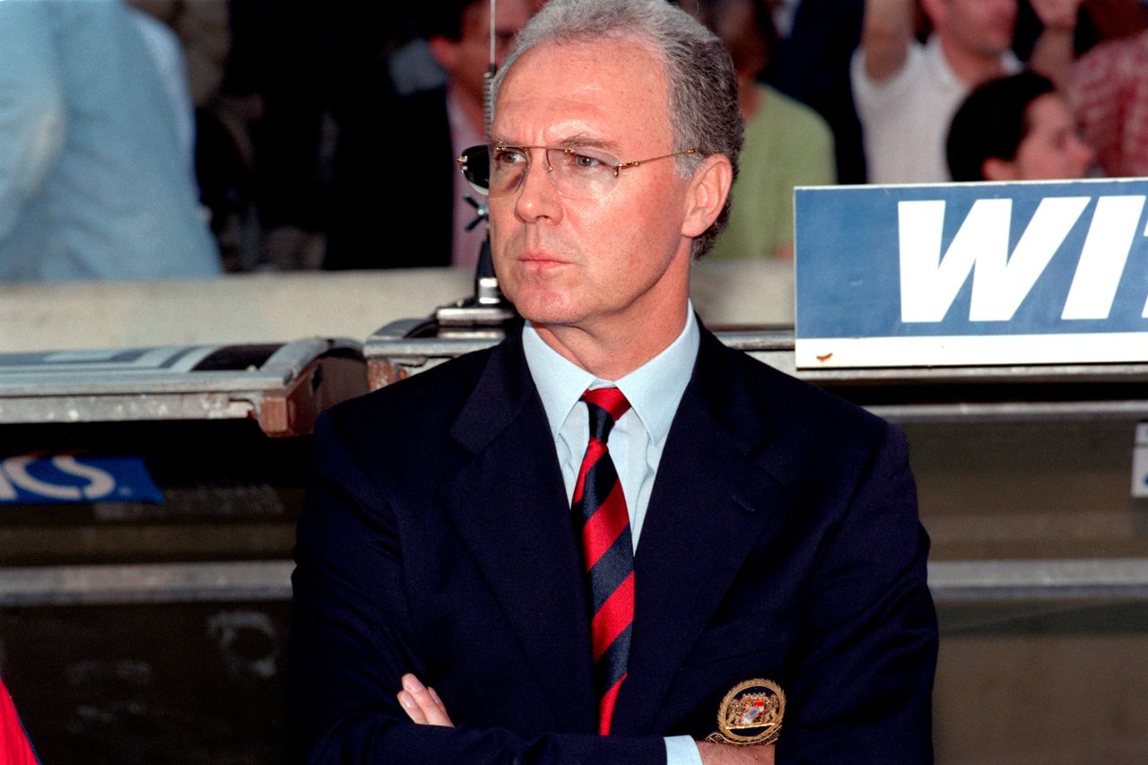 Bayern Munich manager Franz Beckenbauer during the 1996 UEFA Cup final
