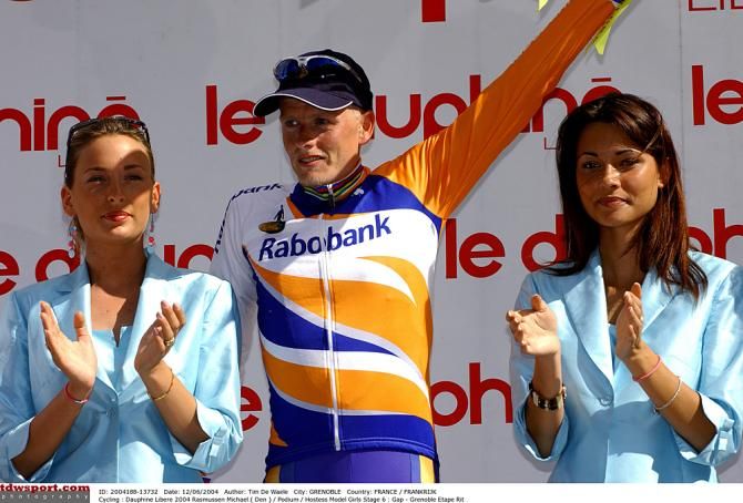 Michael Rasmussen in the lead in 2004