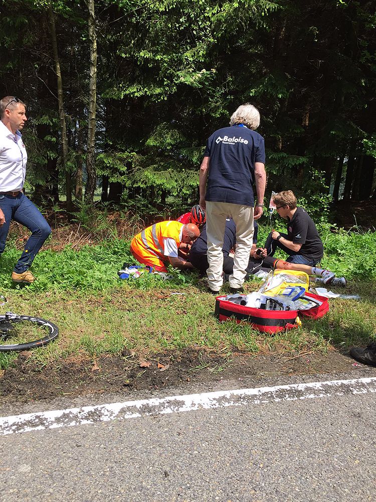 Stig Broeckx (Lotto Soudal) was the worst injured