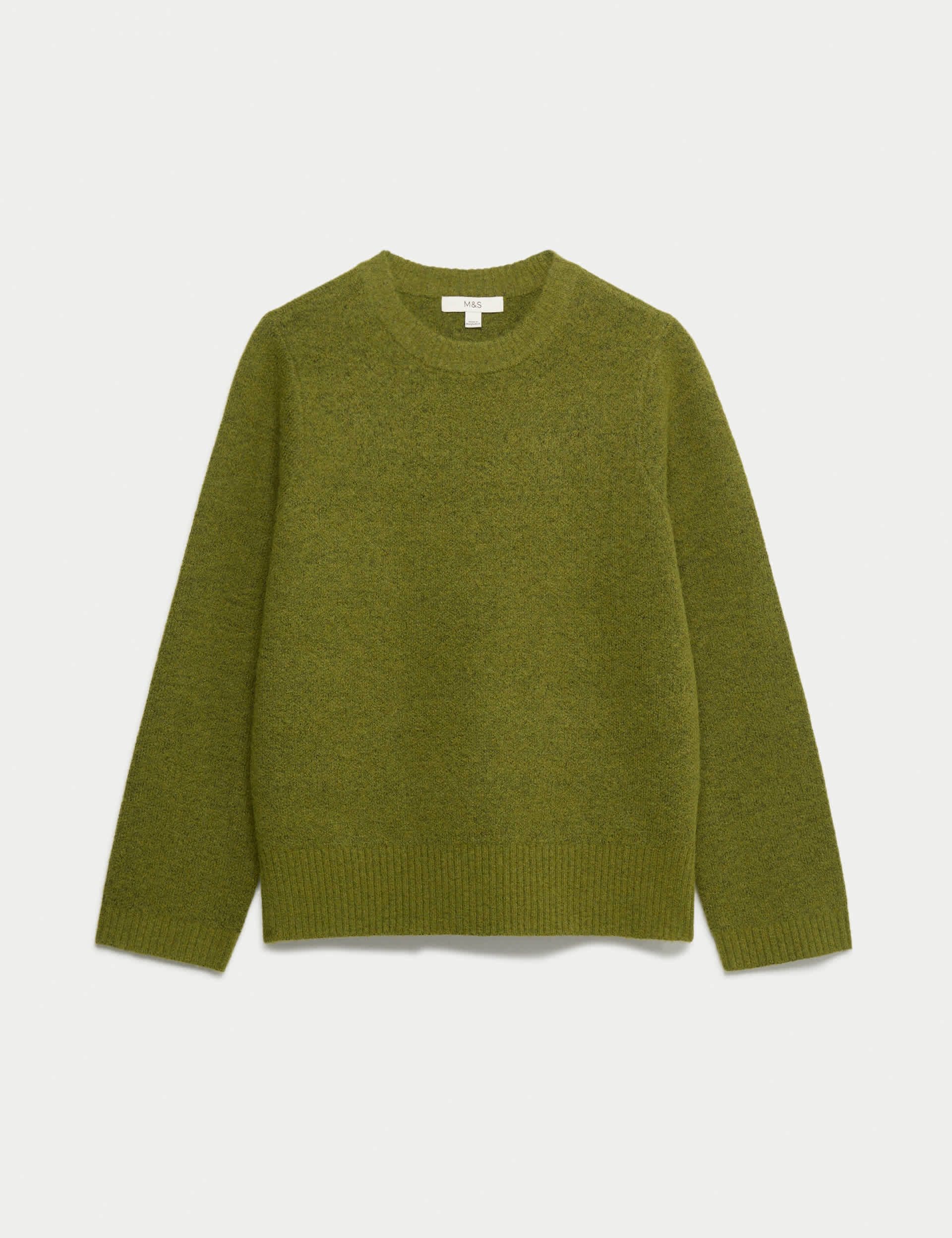 Crew Neck Relaxed Jumper With Wool