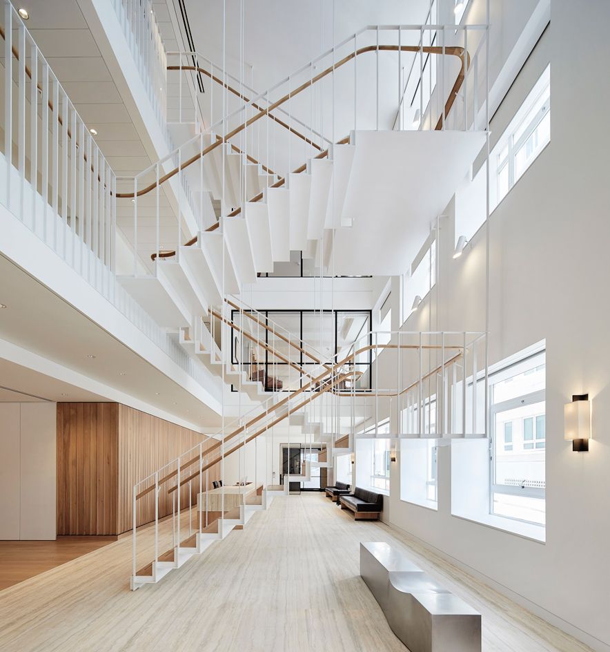 Derwent London’s newly renovated Savile Row HQ, the staircase’s execution is unfussy. 