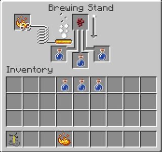 Minecraft potions - the Brewing Stand interface for making Minecraft potions