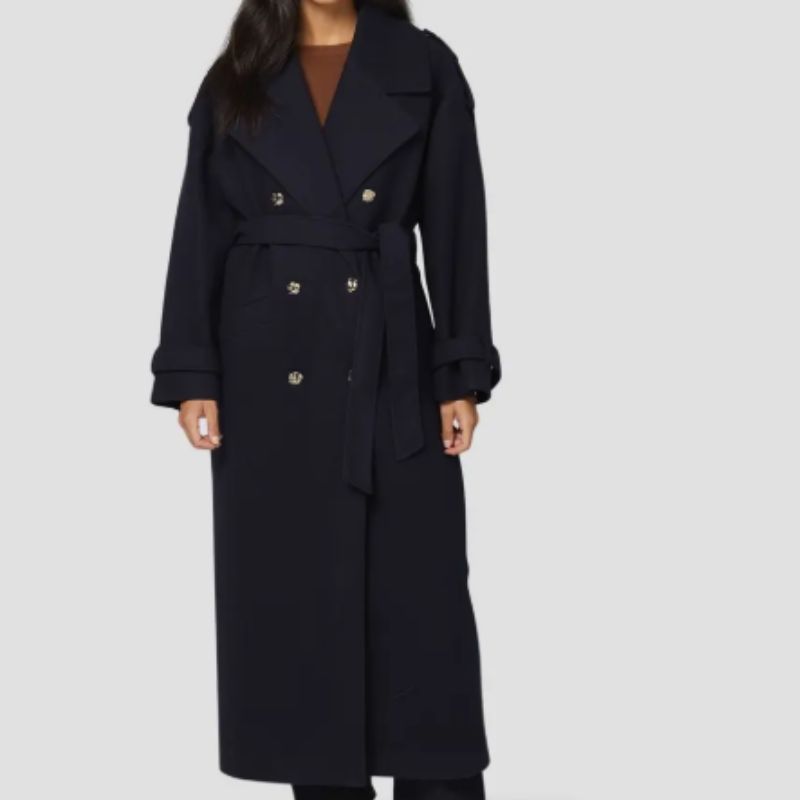 navy tailored coat