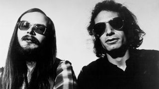 Walter Becker and Donald Fagen of "Steely Dan" pose for a portrait in April 1978.