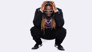 T-Pain on a grey background