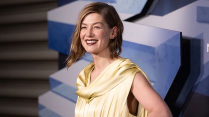 Rosamund Pike attends Lionsgate's "Now You See Me: Now You Don't" New York premiere at The Lighthouse at Chelsea Piers