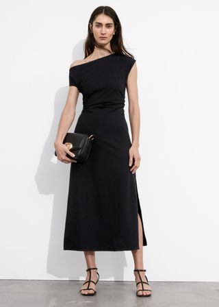 One-Shoulder Midi Dress