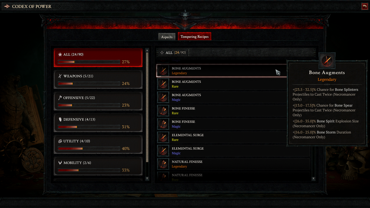 Diablo 4 season 4 loot reborn screenshots of reworked items and crafting systems