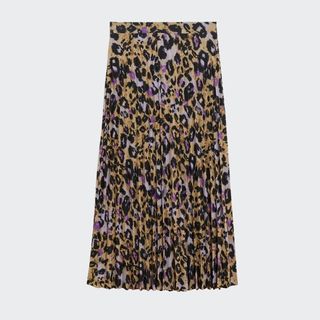 M&S leopard print midi skirt