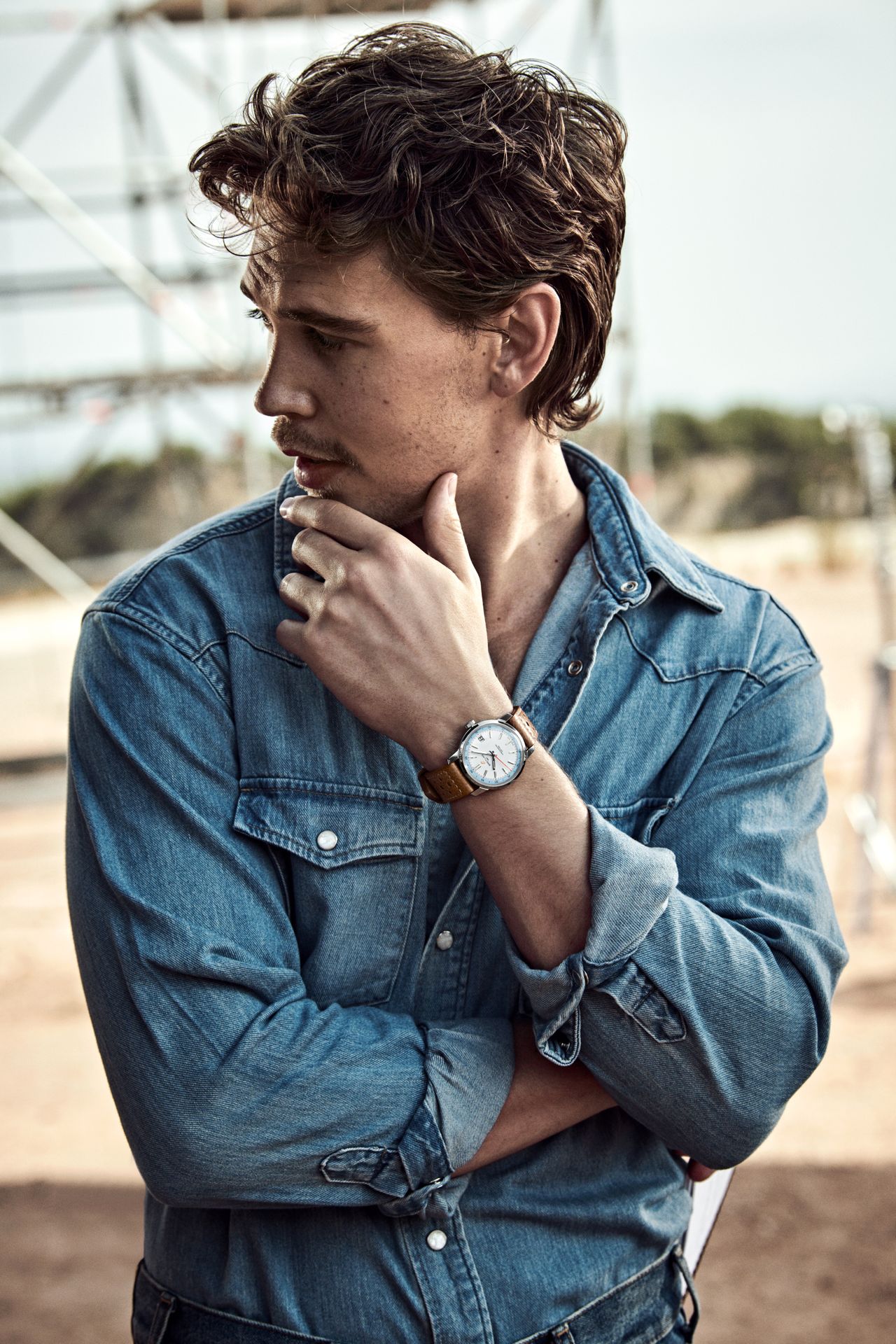 Austin Butler marketing a Breitling watch