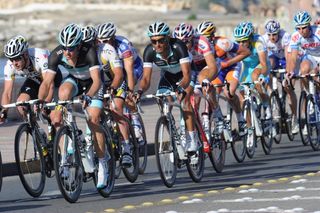 Leopard-Trek on the front, Tour of Oman 2011, stage six