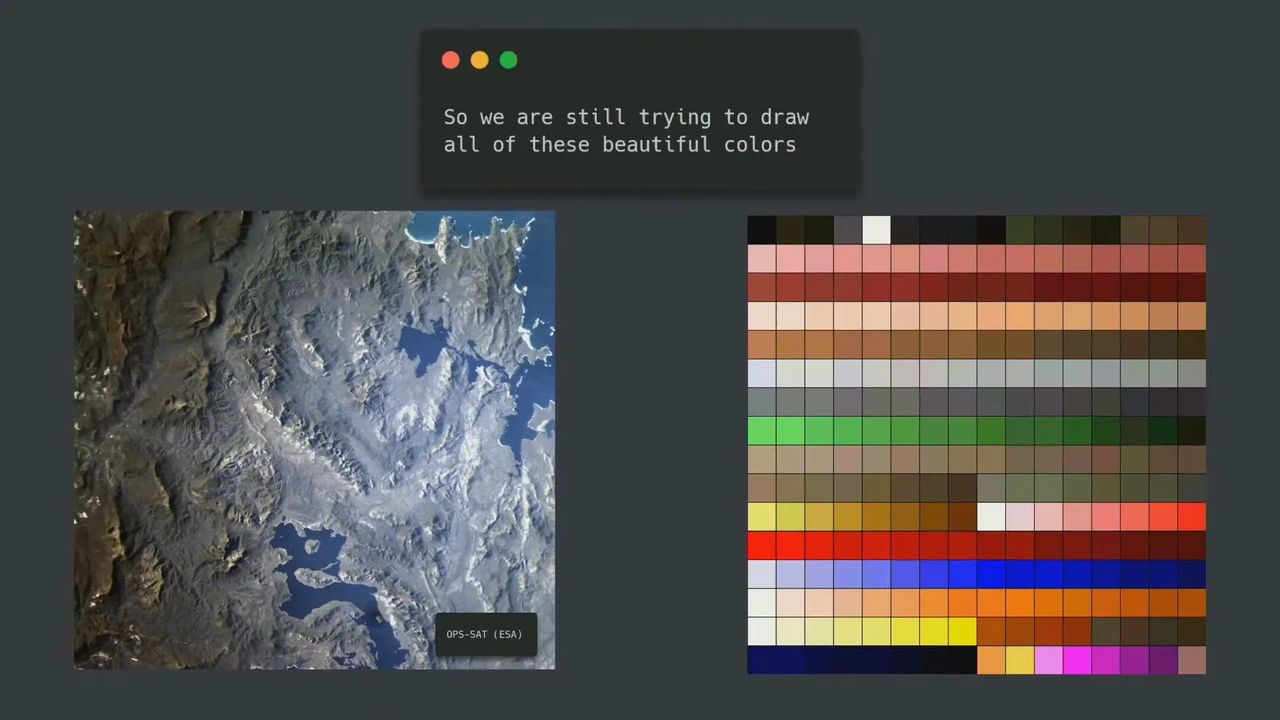 A screenshot from an &Oacute;lafur Waage presentation, for an ESA project for getting a satellite to run Doom in space