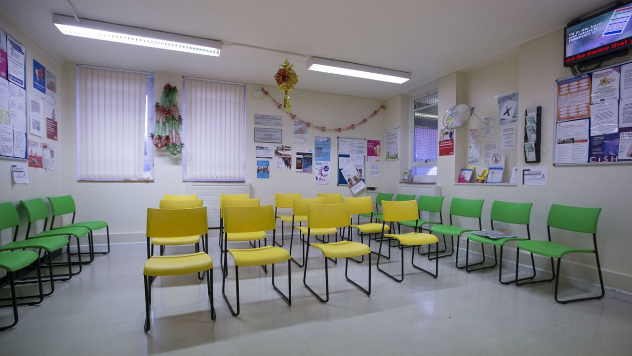 An empty GP&amp;#039;s waiting room in London