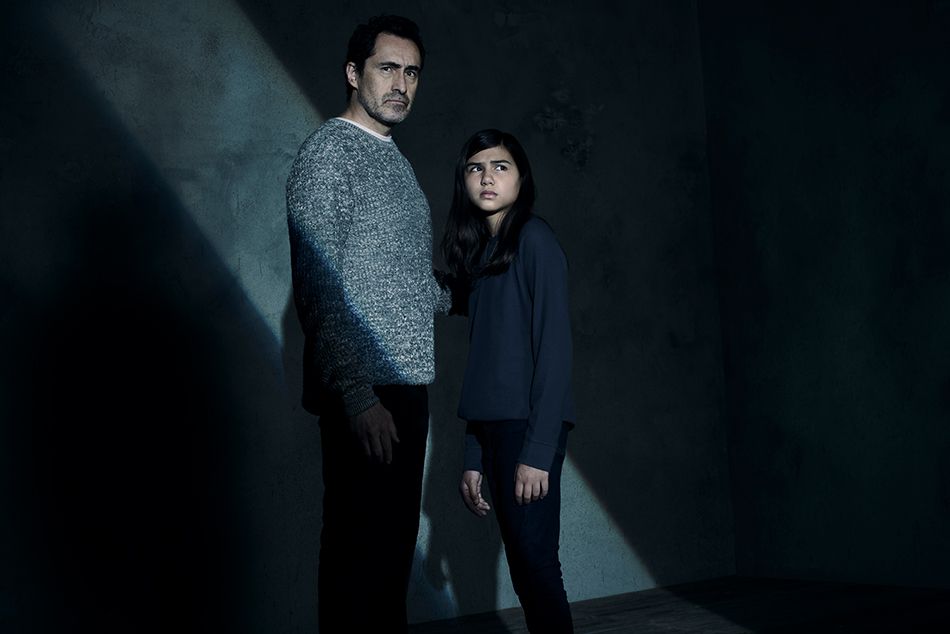 Demián Bichir as Mark and Madison Taylor Baez as Eleanor in Showtime&#039;s ‘Let the Right One In.’