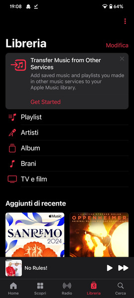 Integração do Apple Music para Android com SongShift