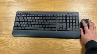Trust Trezo Comfort Wireless Keyboard and Mouse on wooden desk