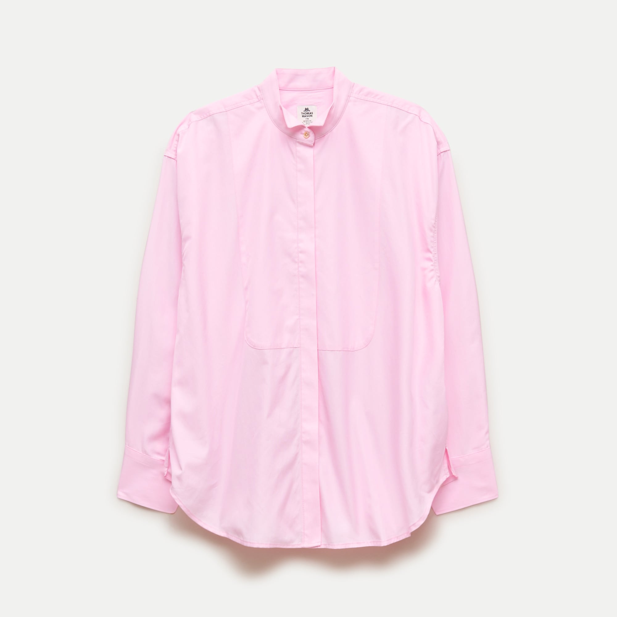 Tuxedo-Bib Button-Up Shirt in Thomas Mason&amp;reg; Cotton Poplin