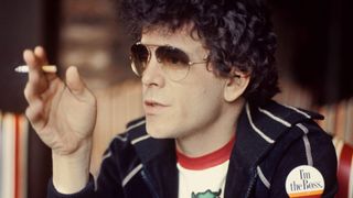 Lou Reed posed smoking a cigarette during an interview in Amsterdam, Netherlands in 1976