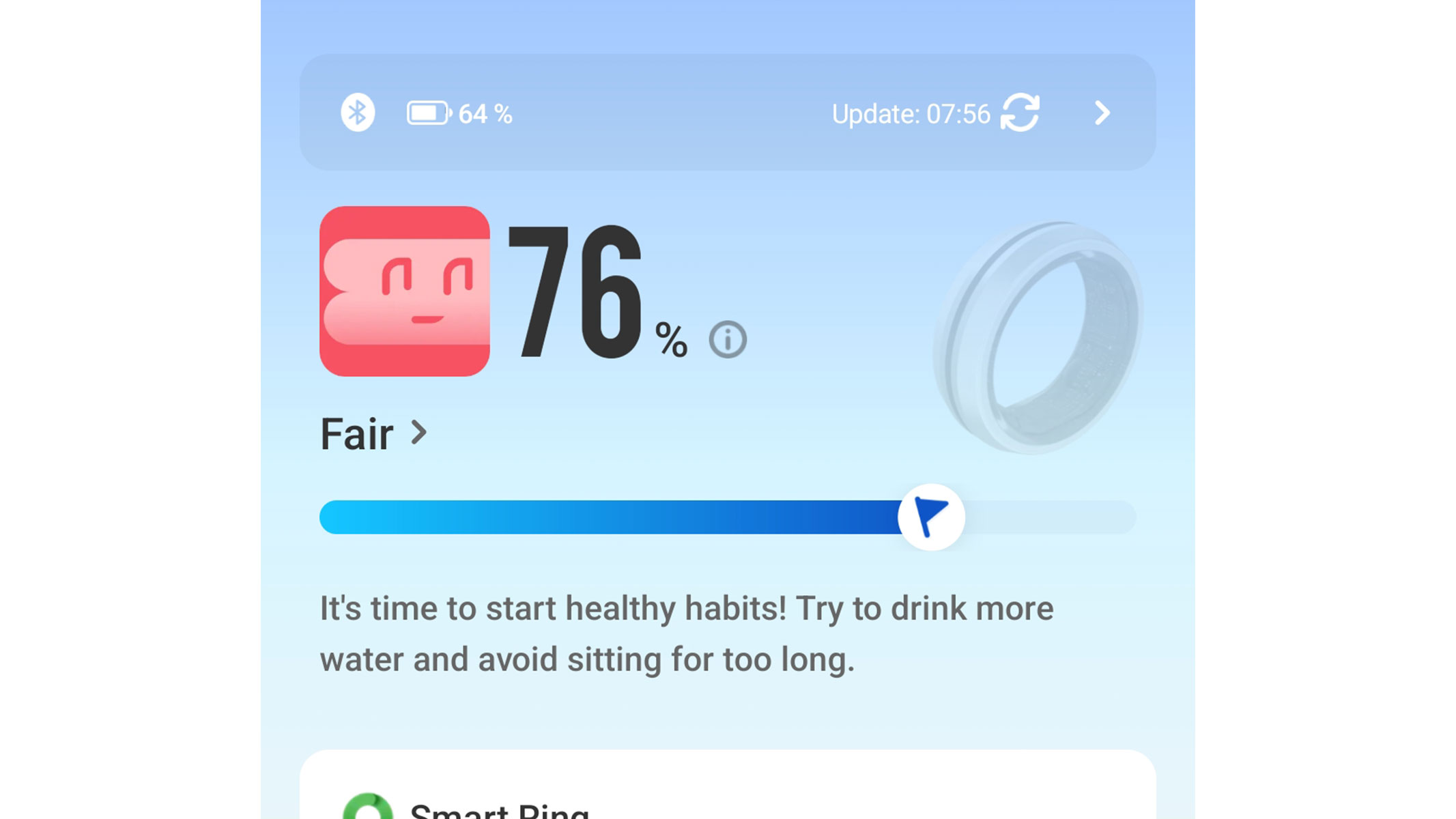 A screenshot of the Health Index from the Renpho Health app