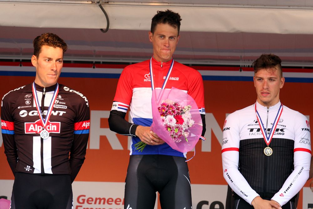 The Dutch RR podium: Ramon Sinkeldam, Niki Terpstra and Danny van Poppel