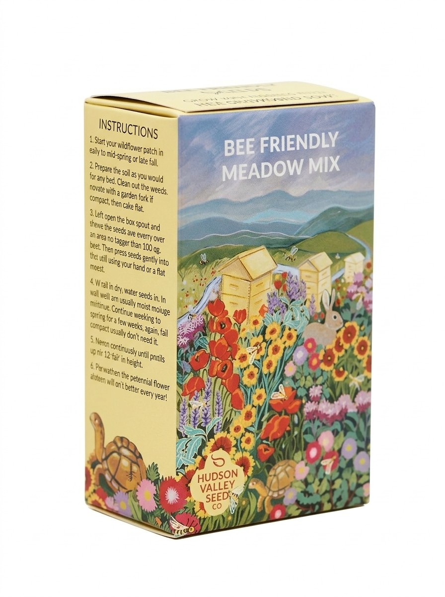A box labelled BEE FRIENDLY MEADOW MIX