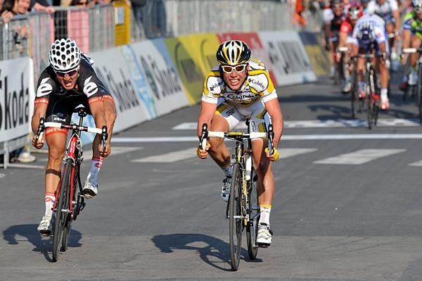 It took a while for Cavendish to get out of the sprinting mode and be able to celebrate