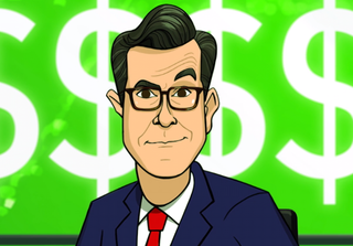 Stephen Colbert's avatar during ViacomCBS's virutal upfront.