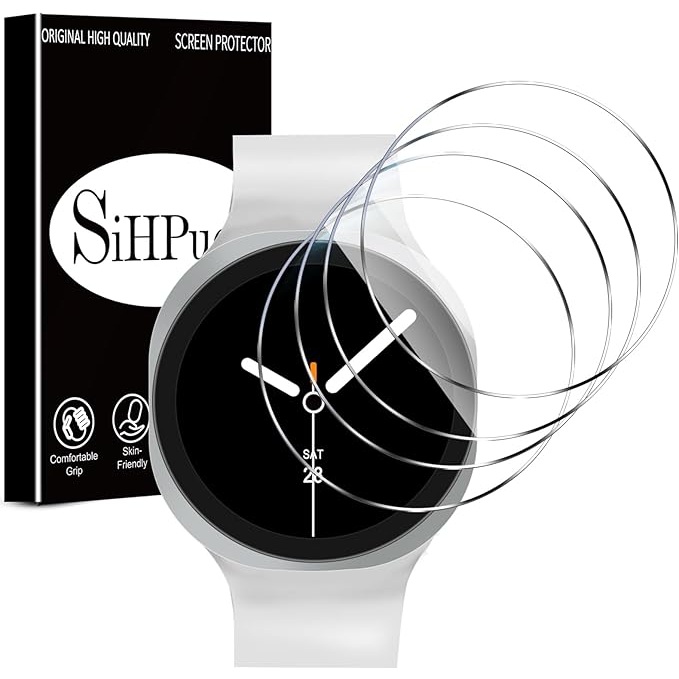 SiHPuoy 4 Pack for Samsung Galaxy Watch 8 Screen Protector 40mm Tempered Glass