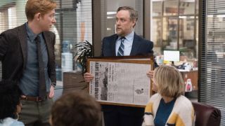 Domhnall Gleeson as Ned and Tim Key as Ken in The Paper 102