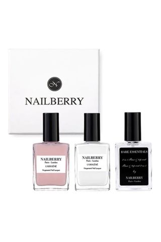 galentine's day gift ideas - nailberry manicure set with 3 nail polishes