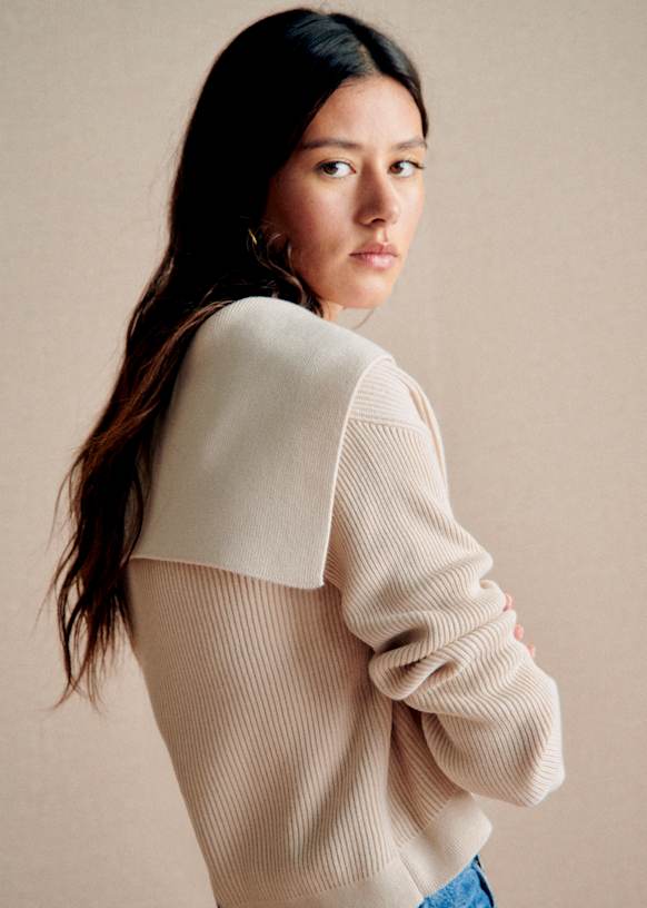 Claudio Jumper - Natural Beige - Merino Wool - S&amp;eacute;zane